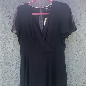 NWT Express Black Chiffon Dress